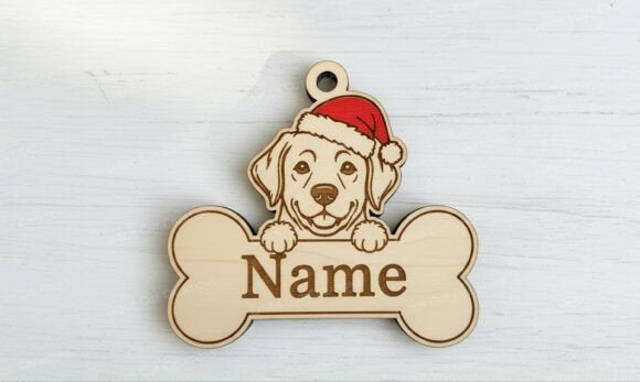 Christmas Dog Bone Ornament