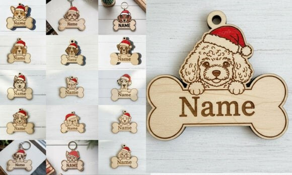 Christmas Dog Bone Ornament