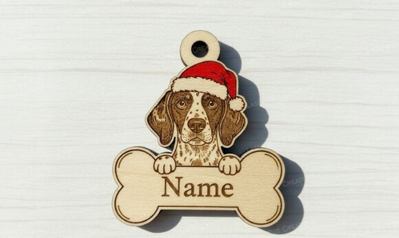 Christmas Dog Bone Ornament